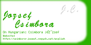 jozsef csimbora business card